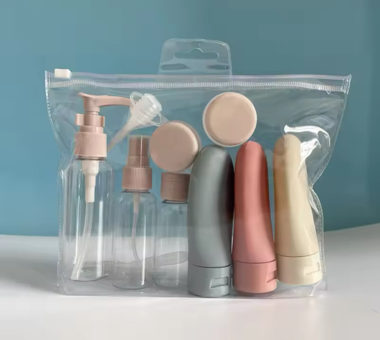 Juego de Botellas Rellenables para Viaje – 11 Piezas (Apto para Equipaje de Mano)